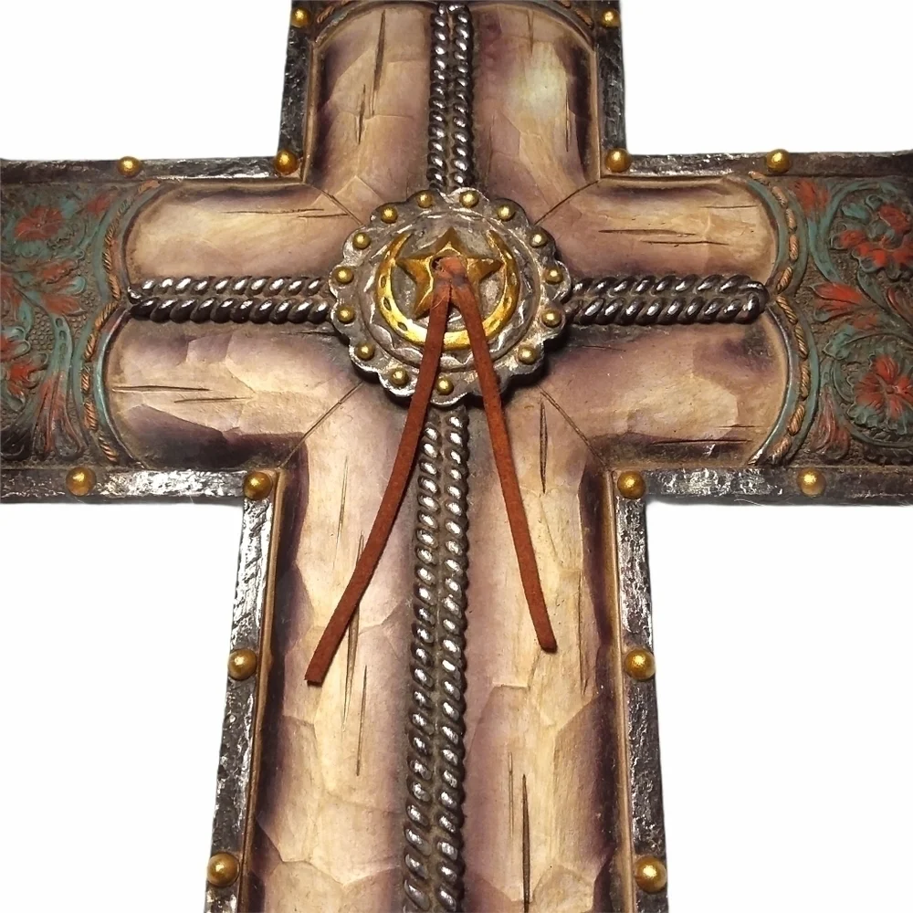 Southwestern Style Cross Decor Trinket Box - Picture 7 of 9